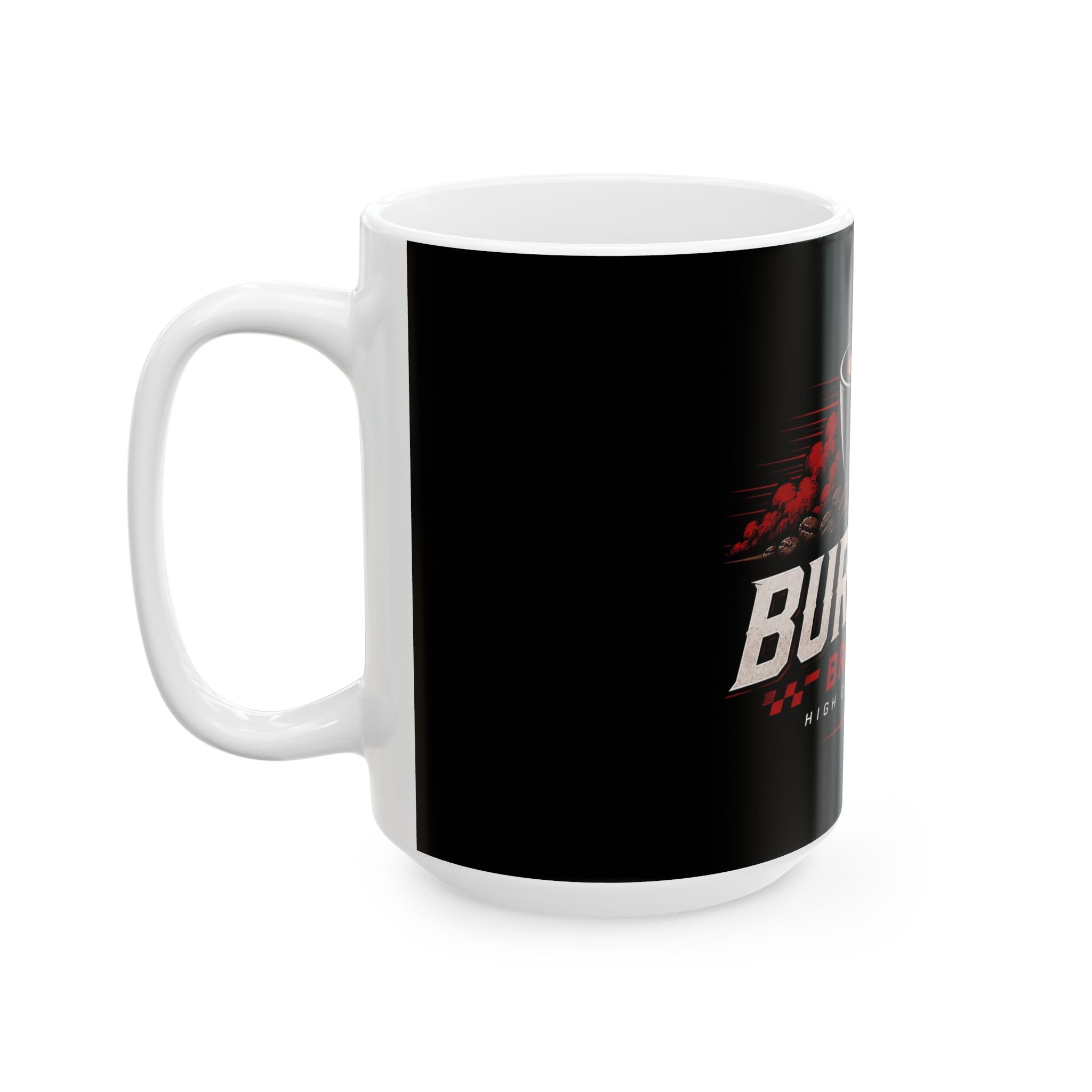 Ceramic Mug Black - "Burnout Brew Co." (11oz/15oz)