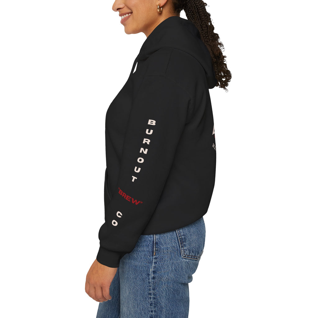 Burnout Brew Co. Hoodie — Coffee Lover Cozy WAKE UP Pullover