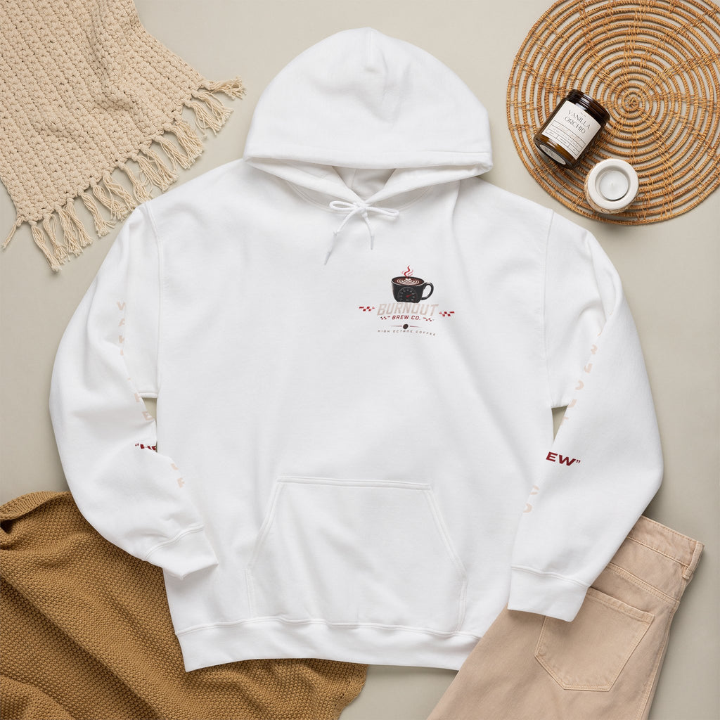 Burnout Brew Co. Hoodie — Coffee Lover Cozy WAKE UP Pullover
