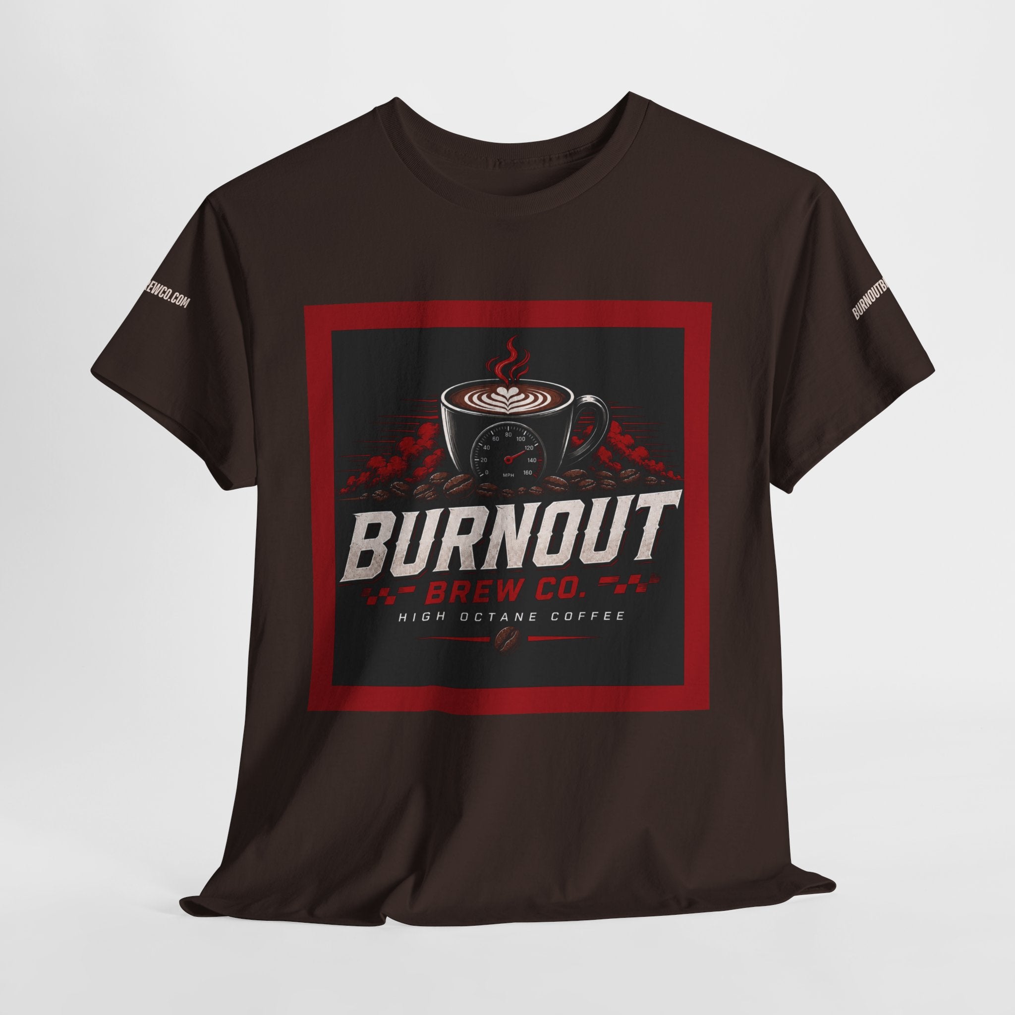 High Octane Coffee T-Shirt — Burnout Brew Co. Logo Tee