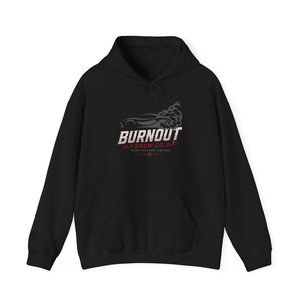 Hoodie — Burnout Brew Co. Logo Pullover (Burnout Car Graphic)