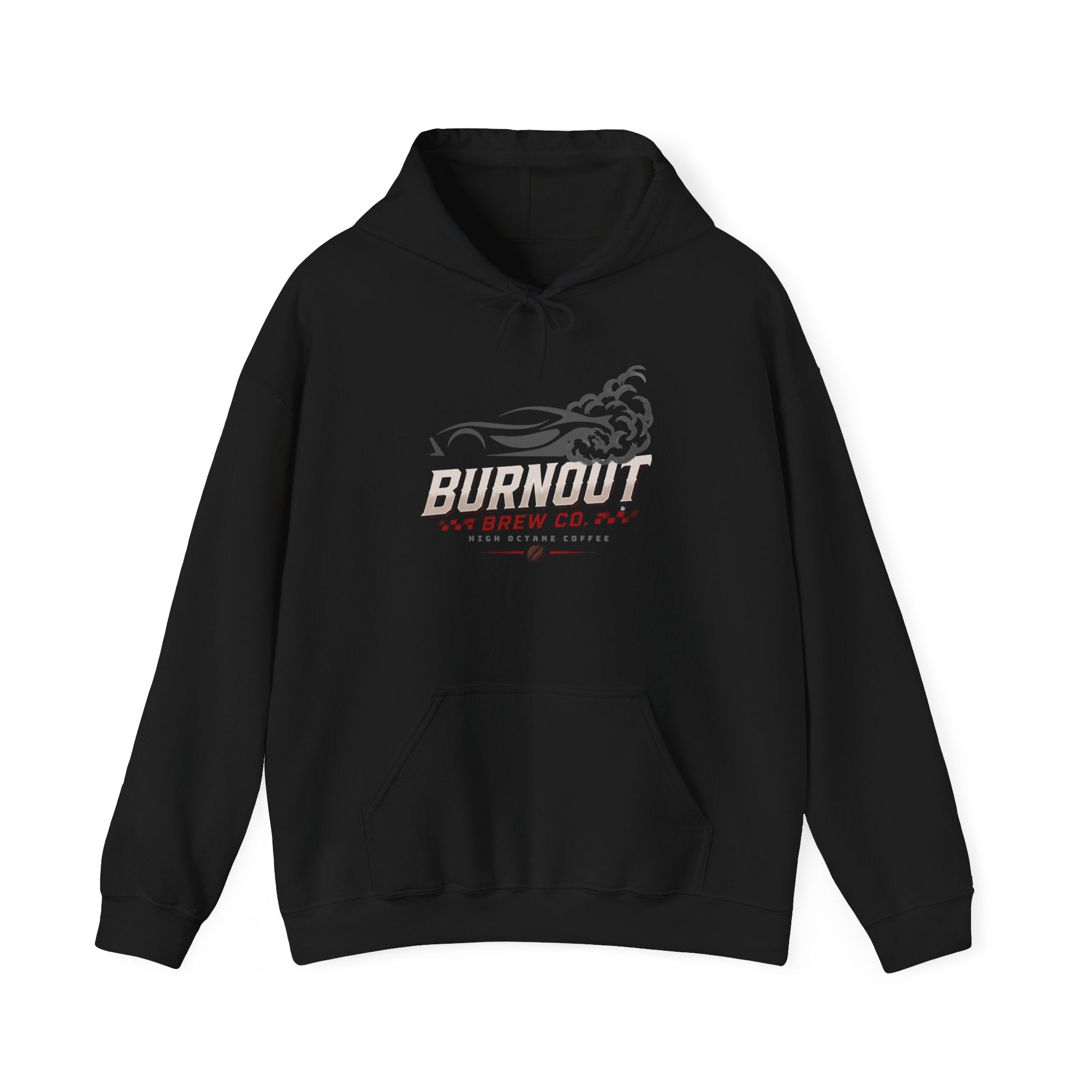 Hoodie — Burnout Brew Co. Logo Pullover (Burnout Car Graphic)