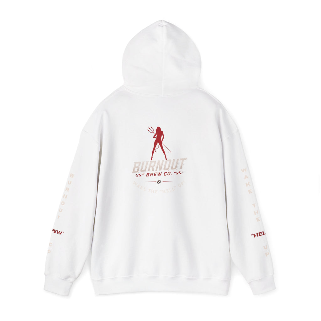 Burnout Brew Co. Hoodie — Coffee Lover Cozy WAKE UP Pullover