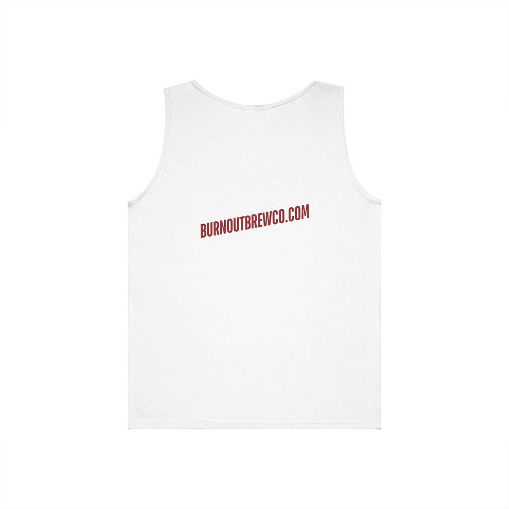 Burnout Brew Co. Tank Top — Retro Pinup Logo Shirt