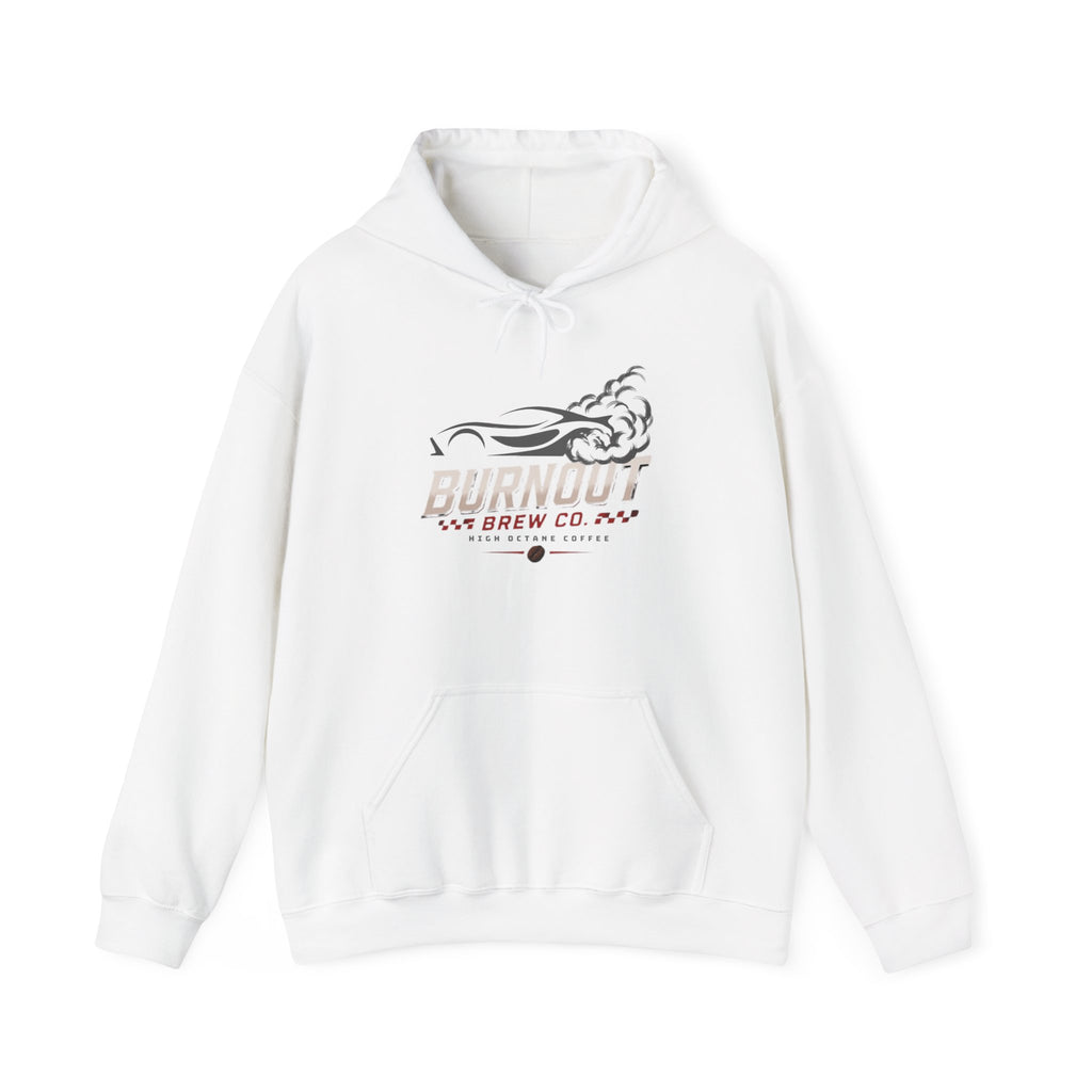 Hoodie — Burnout Brew Co. Logo Pullover (Burnout Car Graphic)