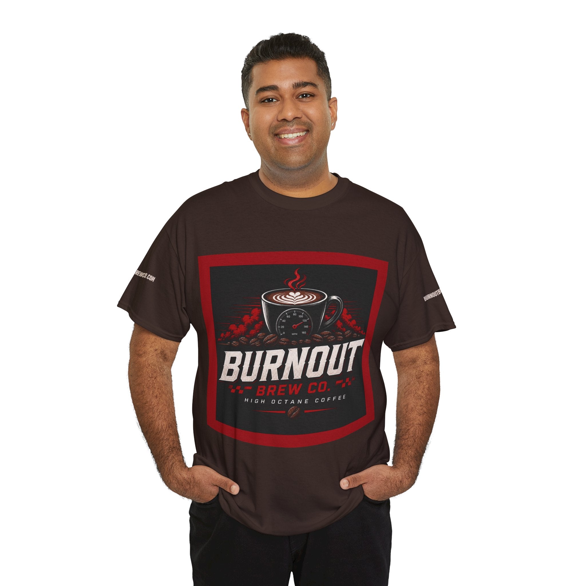 High Octane Coffee T-Shirt — Burnout Brew Co. Logo Tee