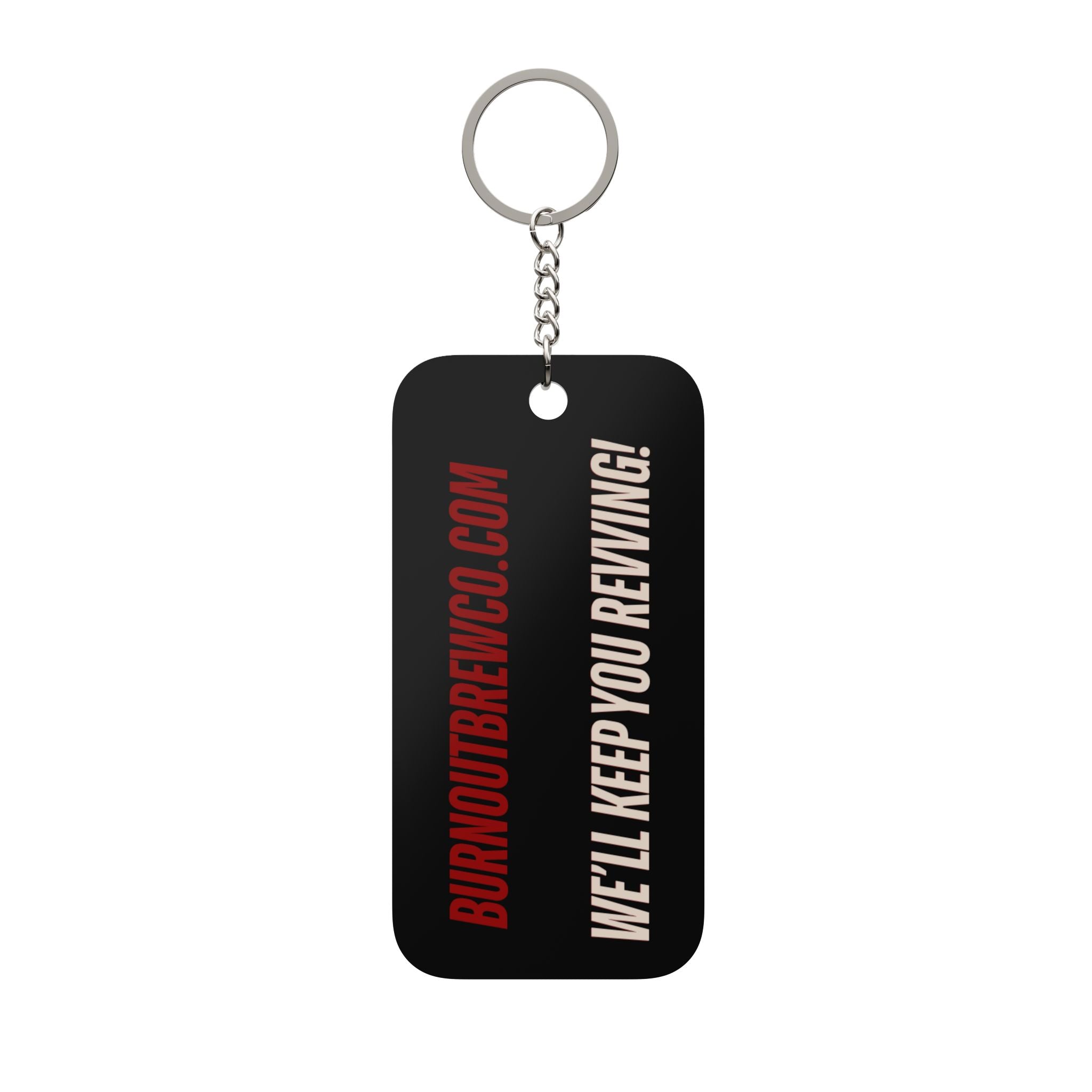 Burnout Coffee Keychain — Double-Sided Revving!