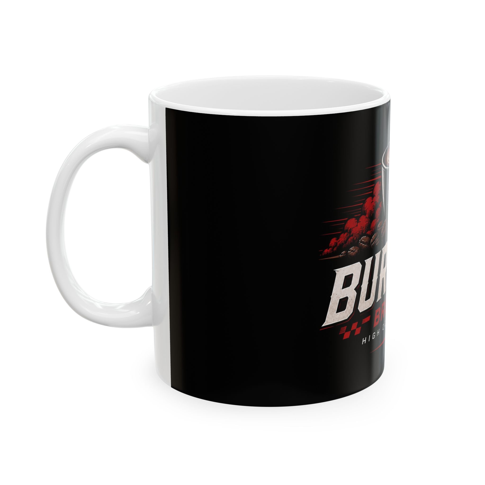 Ceramic Mug Black - "Burnout Brew Co." (11oz/15oz)