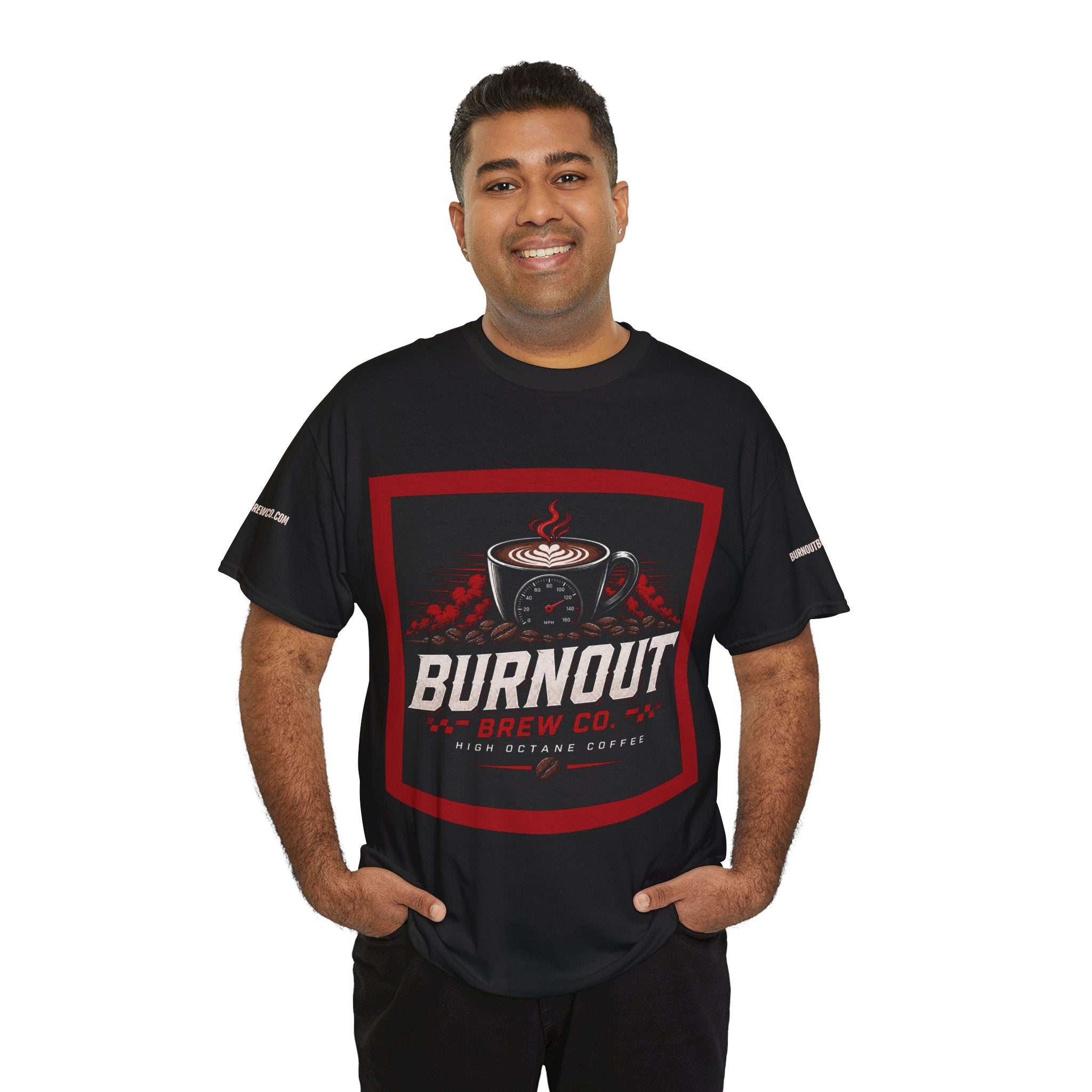 High Octane Coffee T-Shirt — Burnout Brew Co. Logo Tee