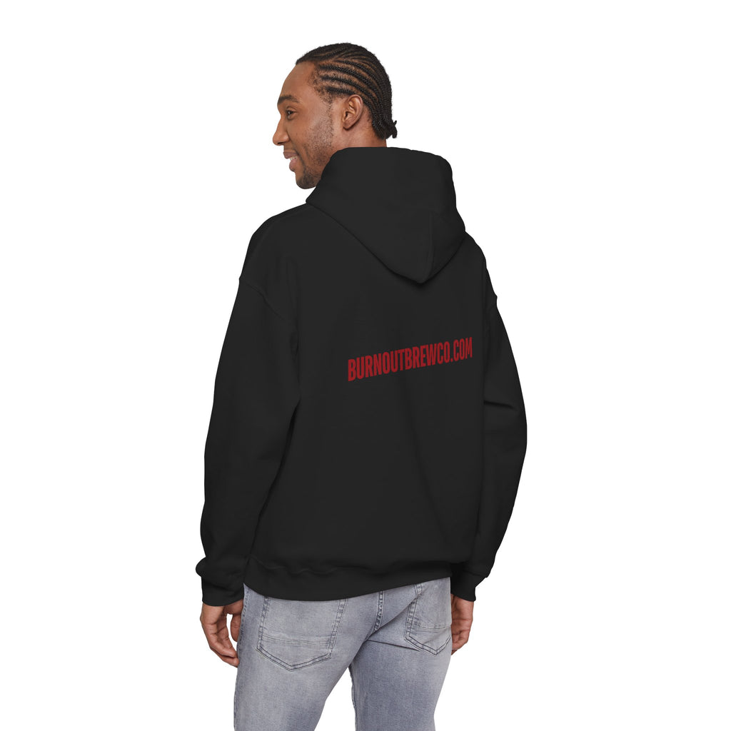 Hoodie — Burnout Brew Co. Logo Pullover (Burnout Car Graphic)