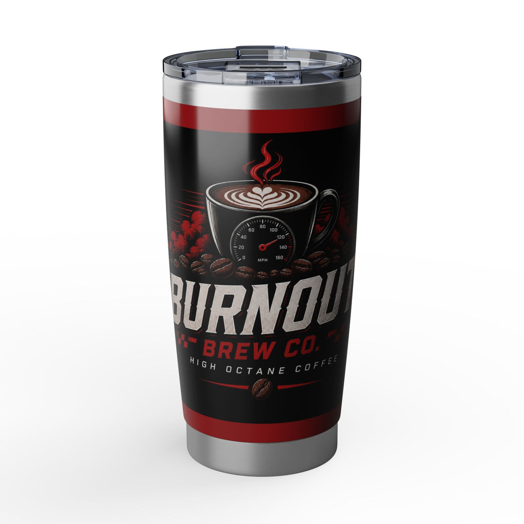 Coffee Tumbler — "Burnout Brew Co." Insulated 20oz Travel Mug