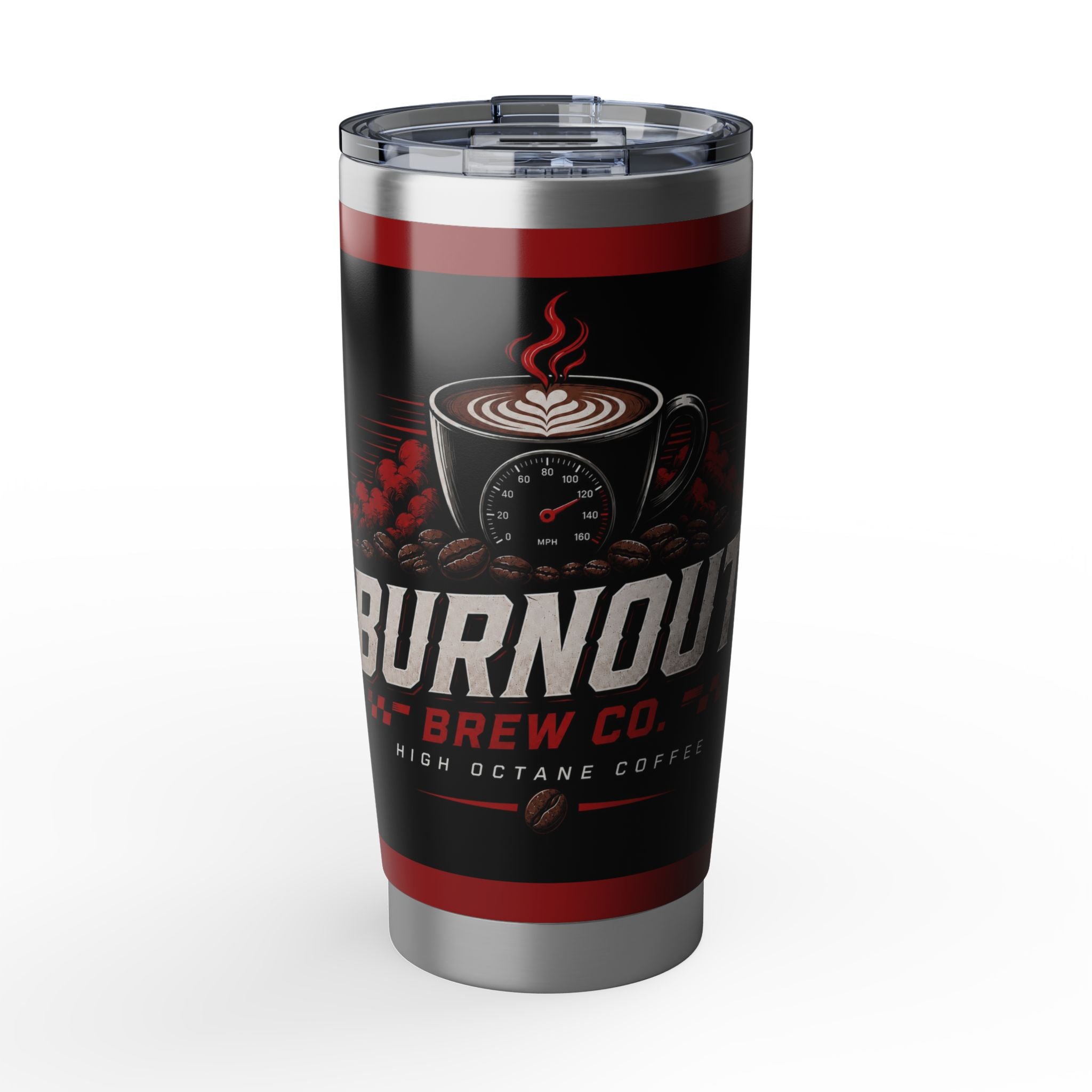 Coffee Tumbler — "Burnout Brew Co." Insulated 20oz Travel Mug