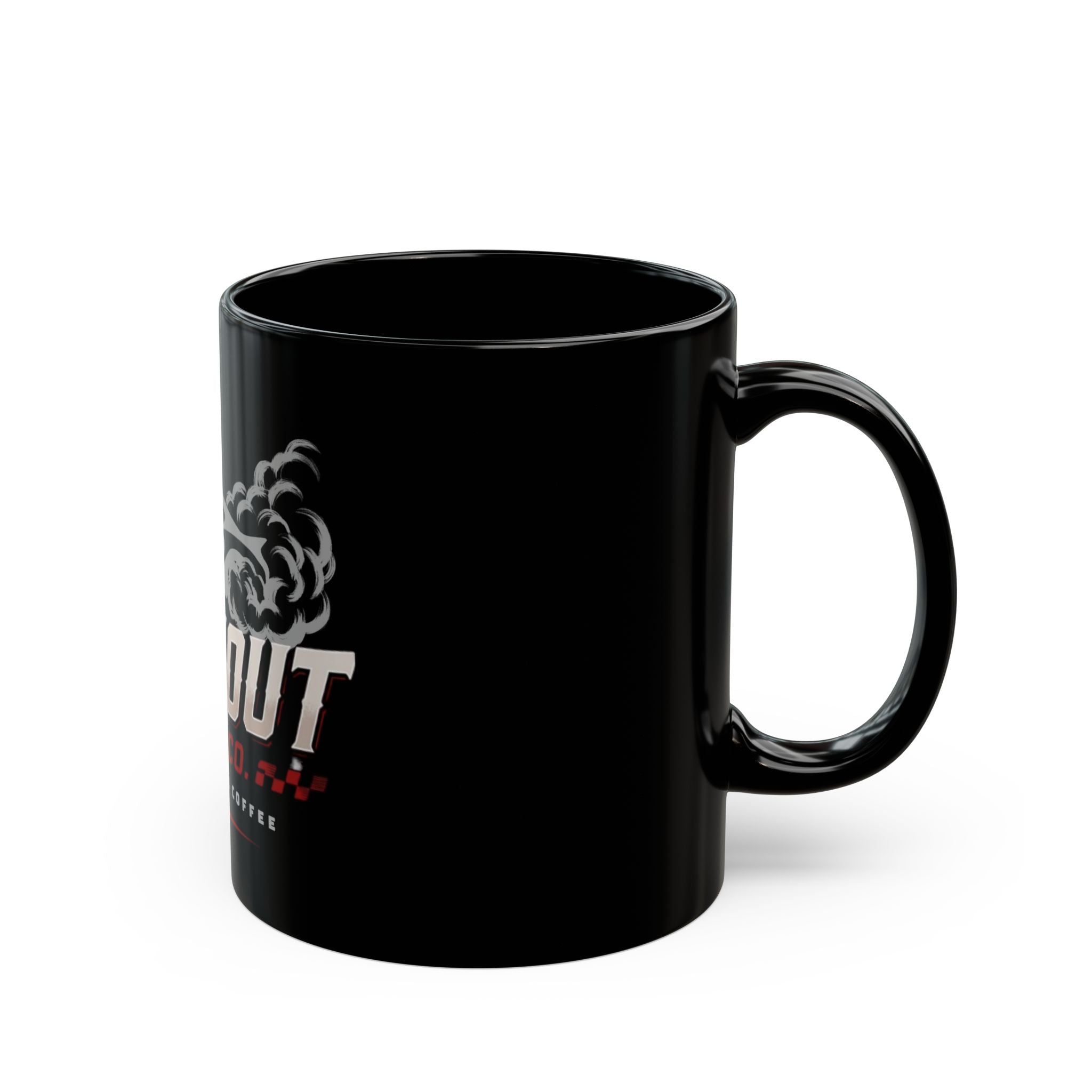 Burnout Brew Co. Black Mug – 'High Octane' Racing Coffee 11oz/15oz