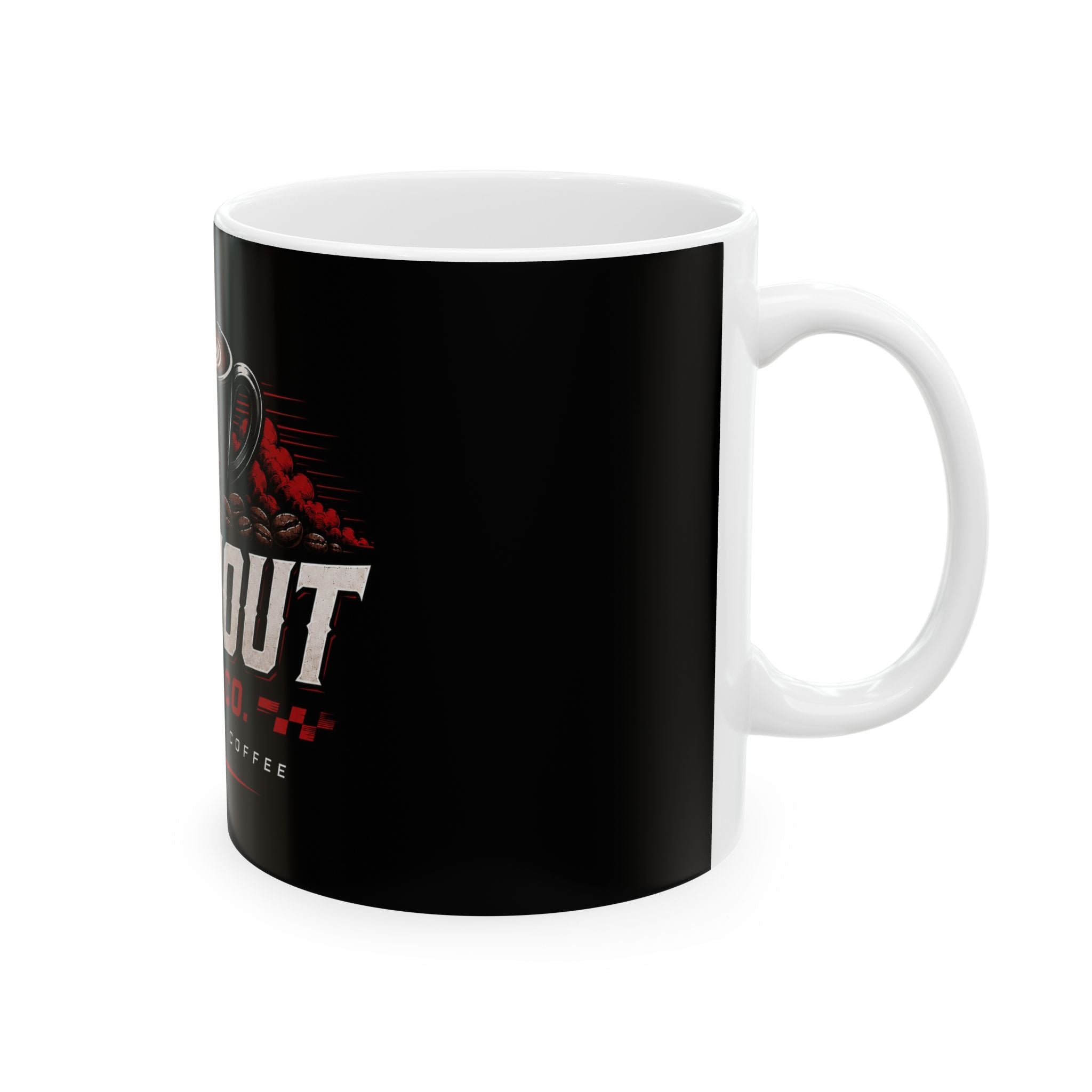 Ceramic Mug Black - "Burnout Brew Co." (11oz/15oz)