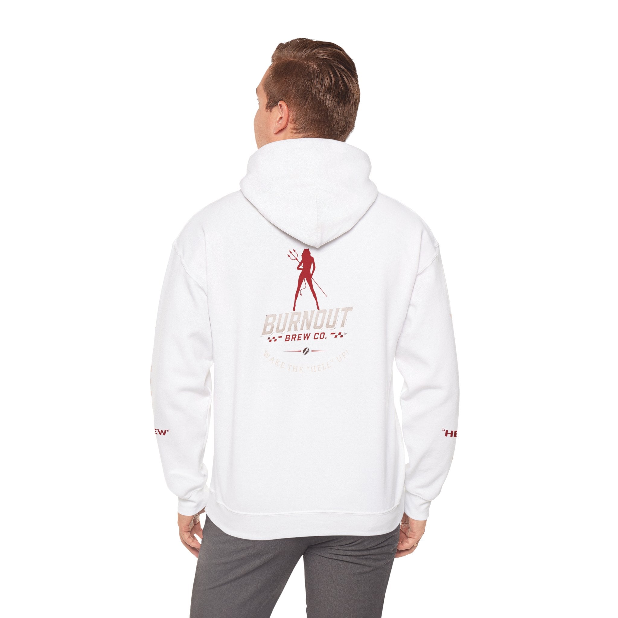Burnout Brew Co. Hoodie — Coffee Lover Cozy WAKE UP Pullover