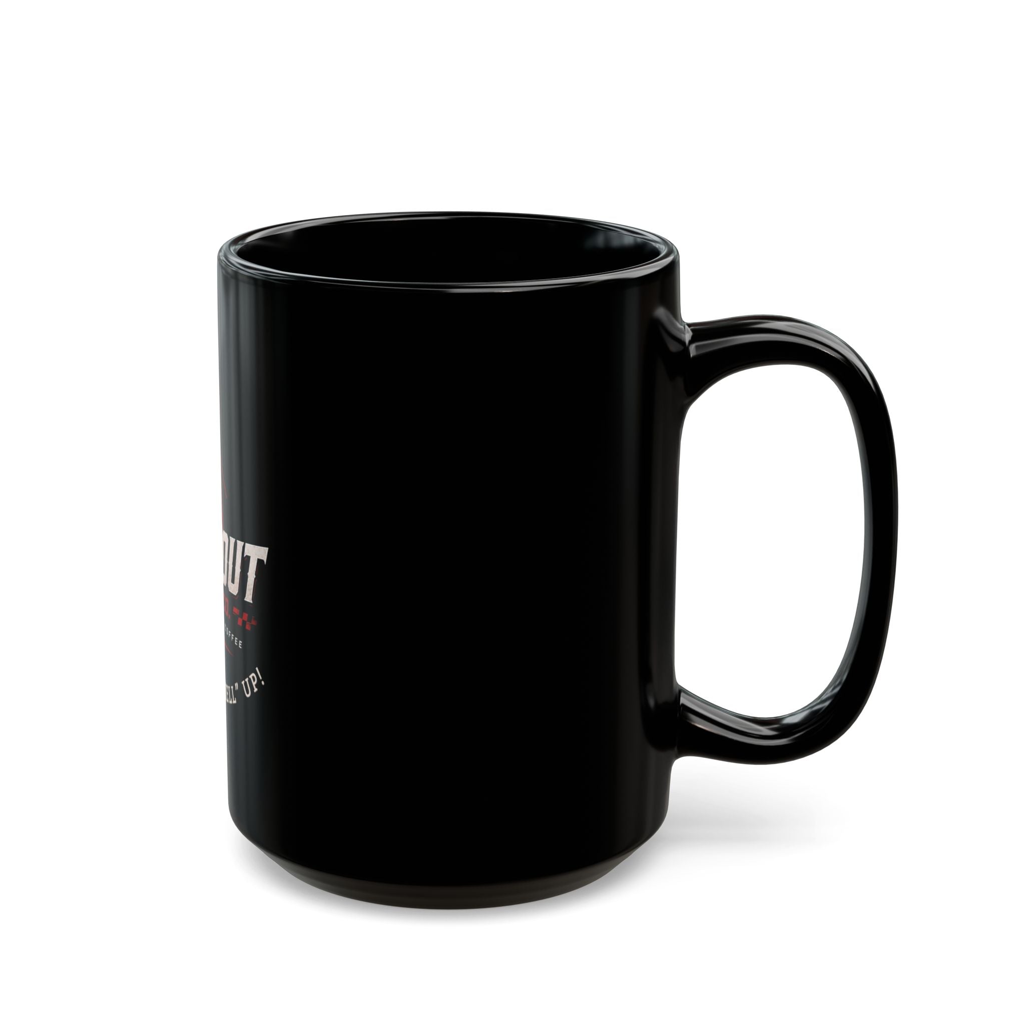Burnout Brew Co. Coffee Mug — "Wake the 'Hell' Up" Black Ceramic Mug