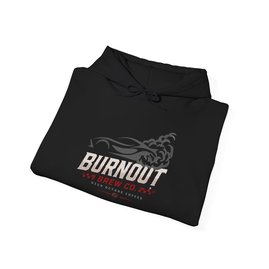 Hoodie — Burnout Brew Co. Logo Pullover (Burnout Car Graphic)