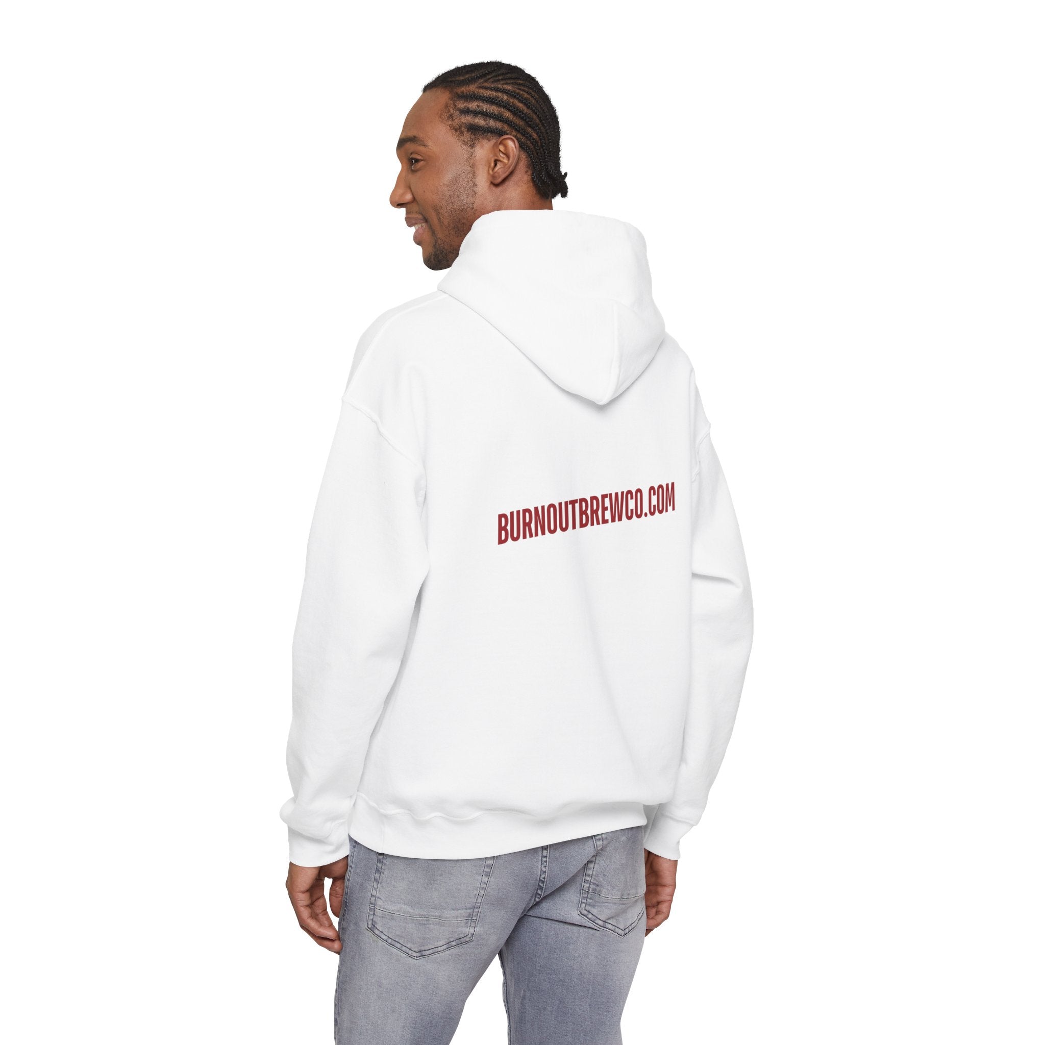 Hoodie — Burnout Brew Co. Logo Pullover (Burnout Car Graphic)