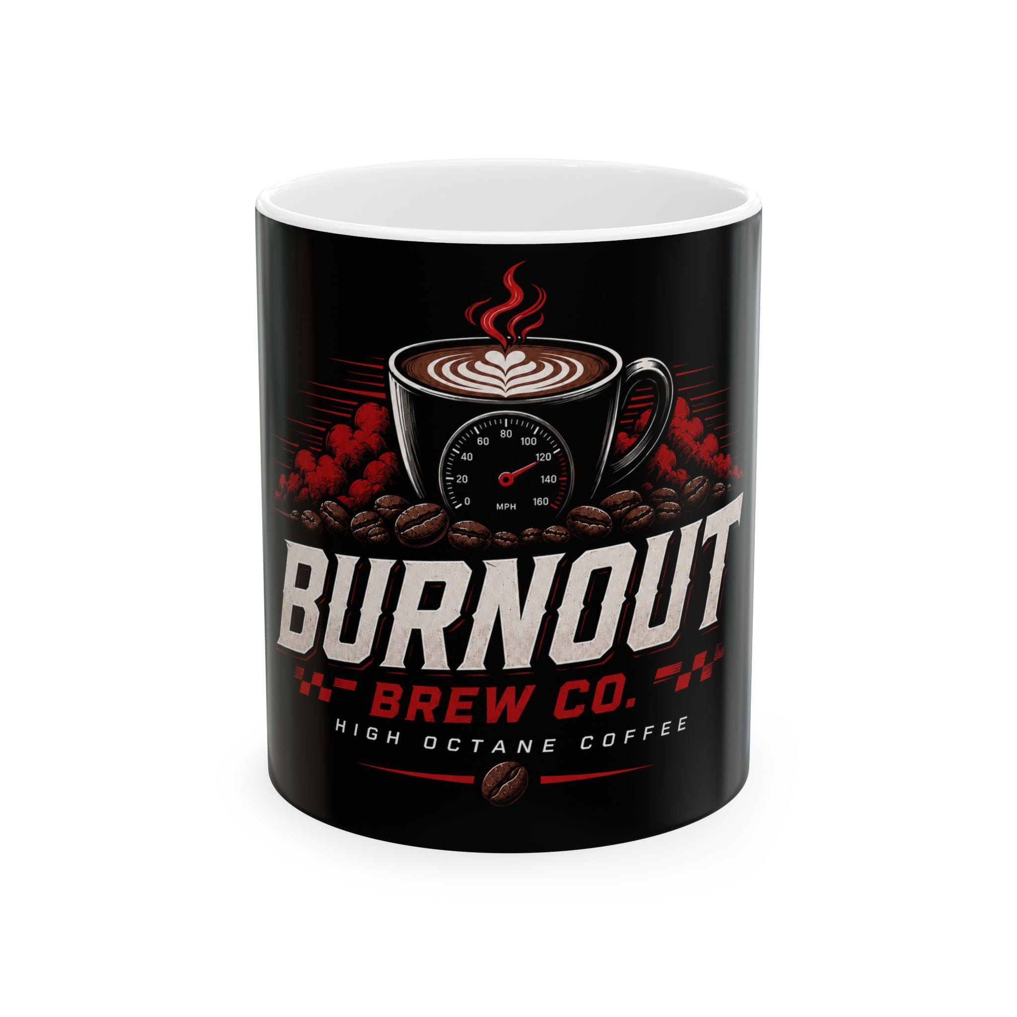 Ceramic Mug Black - "Burnout Brew Co." (11oz/15oz)