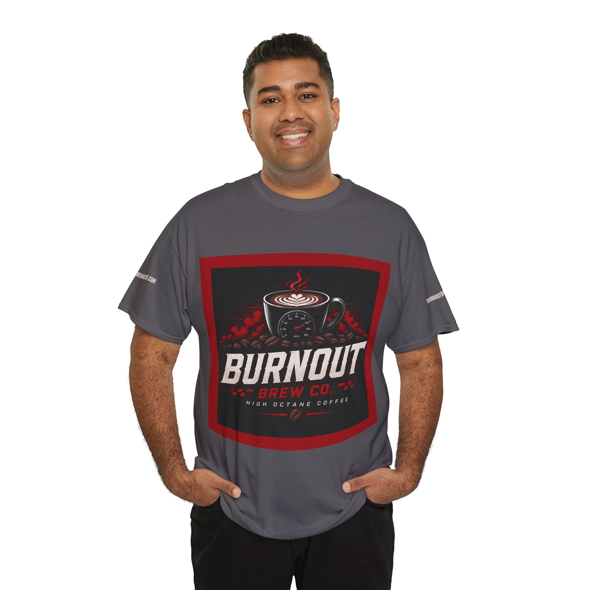 High Octane Coffee T-Shirt — Burnout Brew Co. Logo Tee