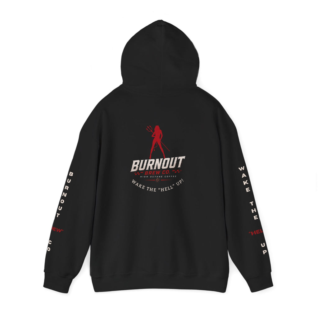 Burnout Brew Co. Hoodie — Coffee Lover Cozy WAKE UP Pullover