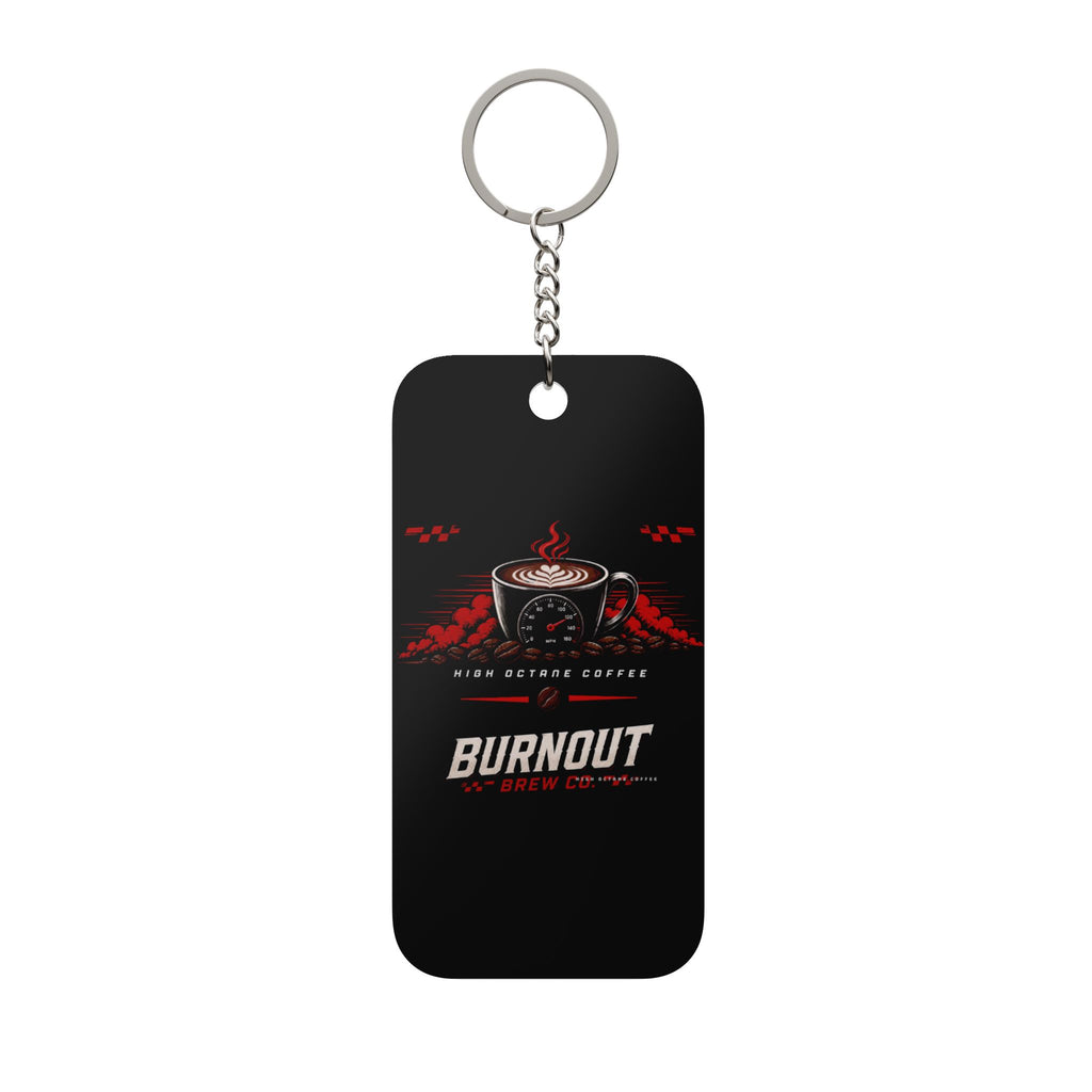 Burnout Coffee Keychain — Double-Sided Revving!