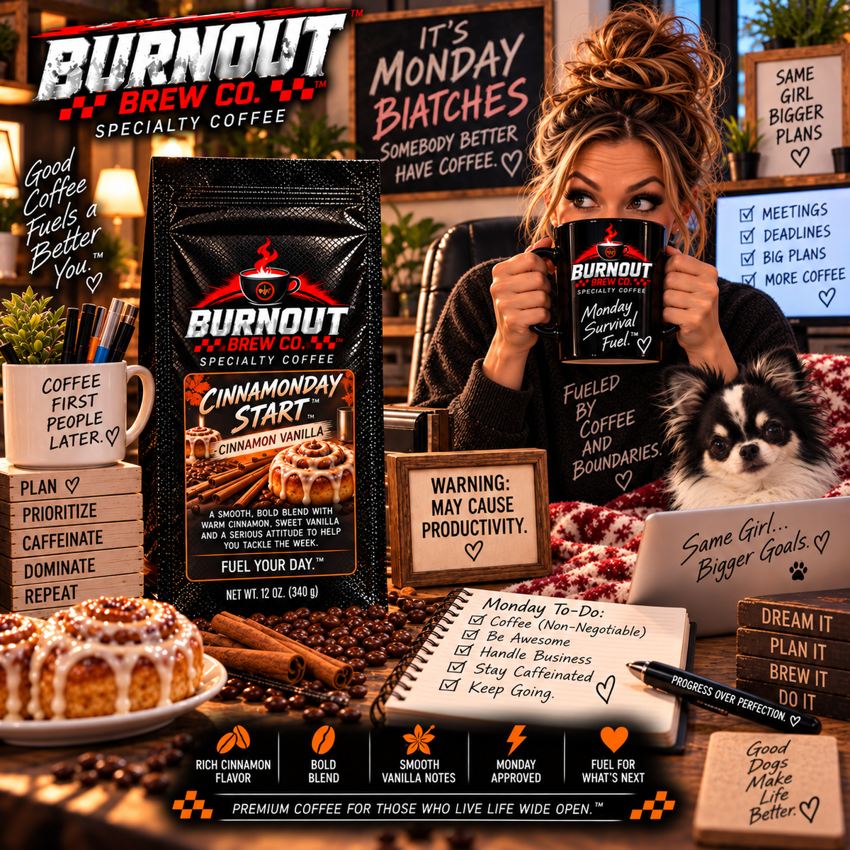 CinnaMonday Start ~ Cinnamon Hazelnut