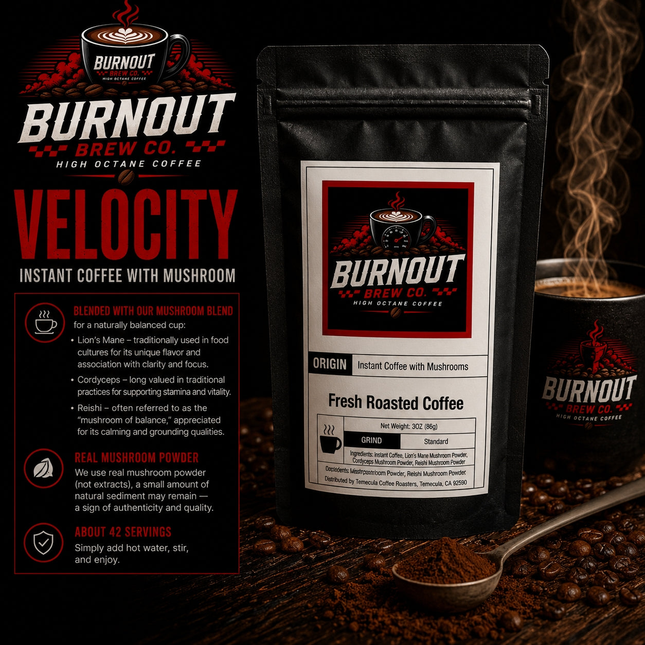 Velocity ~ Instant Coffee with Mushroom