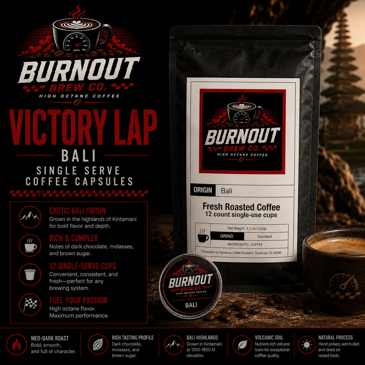 Victory Lap ~ Bali Single Serve Coffee Capsules
